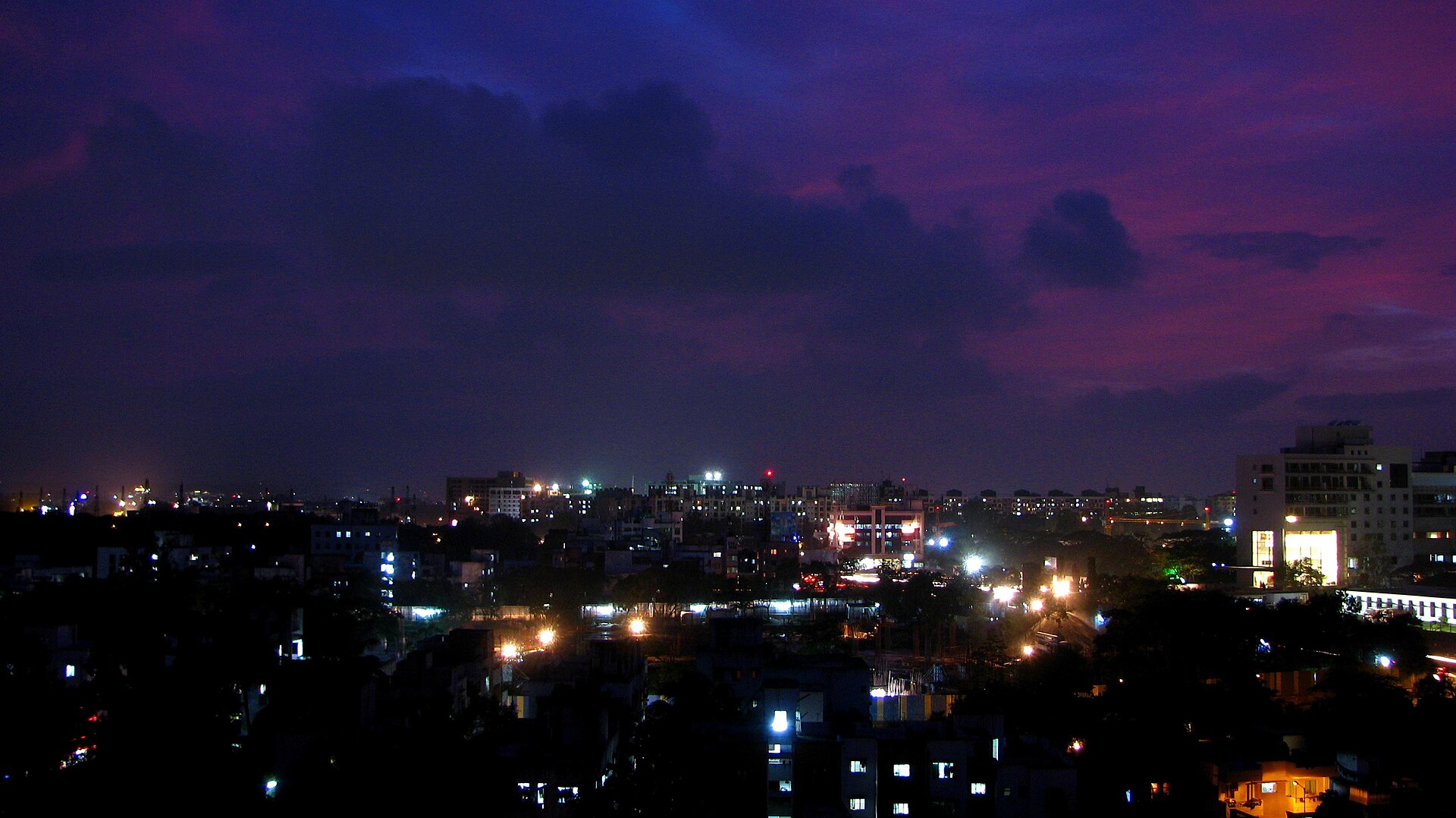 Pune skyline at dusk